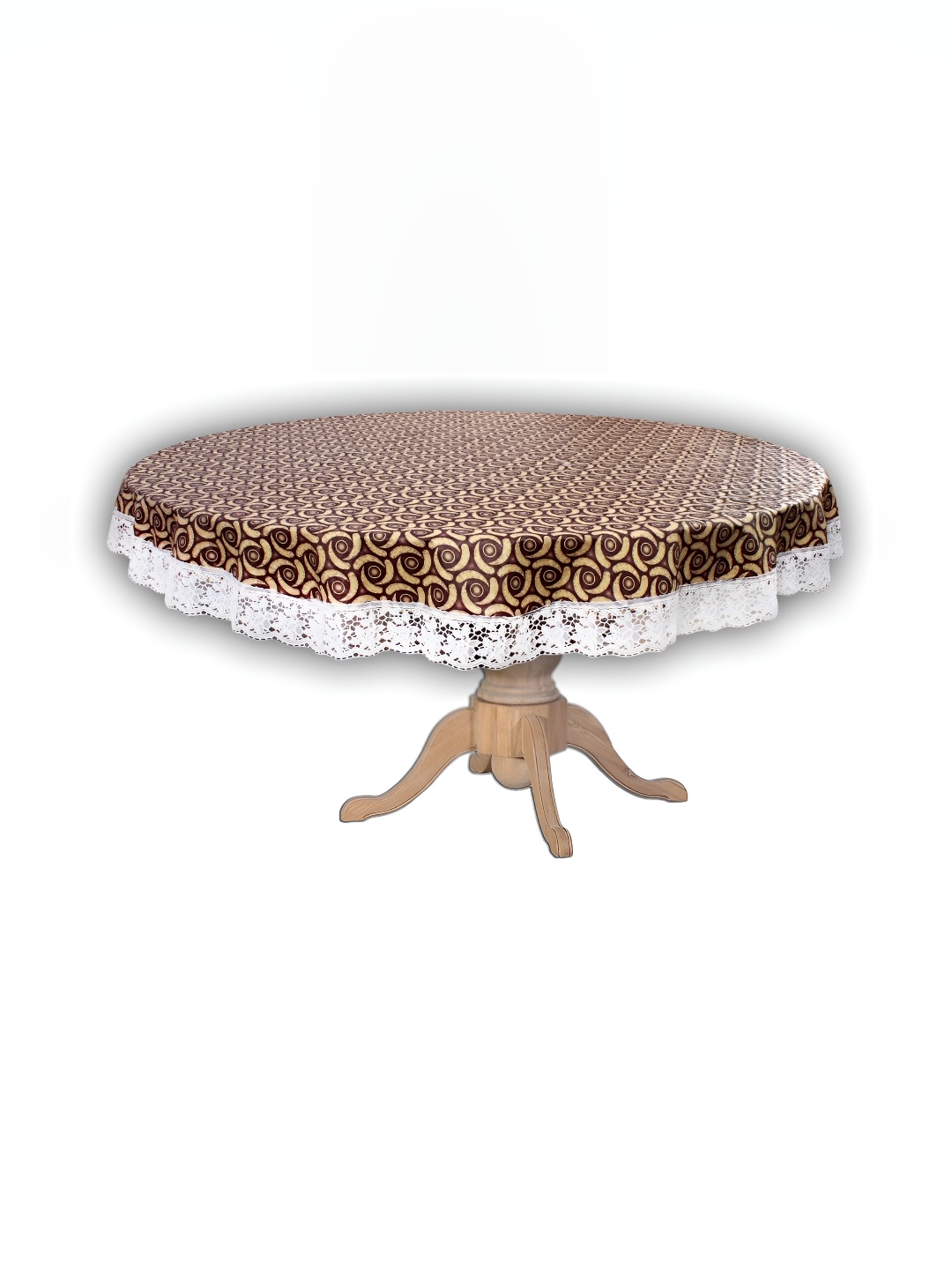 

Stylista Brown & Beige Printed Waterproof Round 4-Seater Table Cover