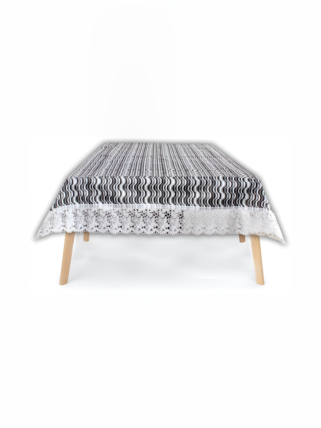 

Stylista Grey & White Printed Waterproof 3 m x 1.52 m Rectangle Table Cover