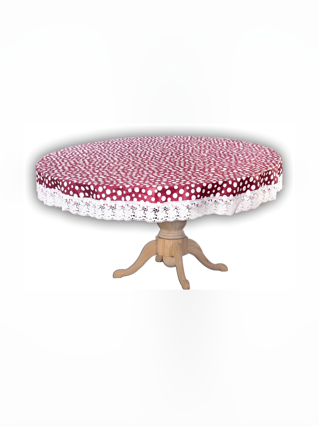 

Stylista Red & White Geometric Waterproof Round 4 Seater Table Cover