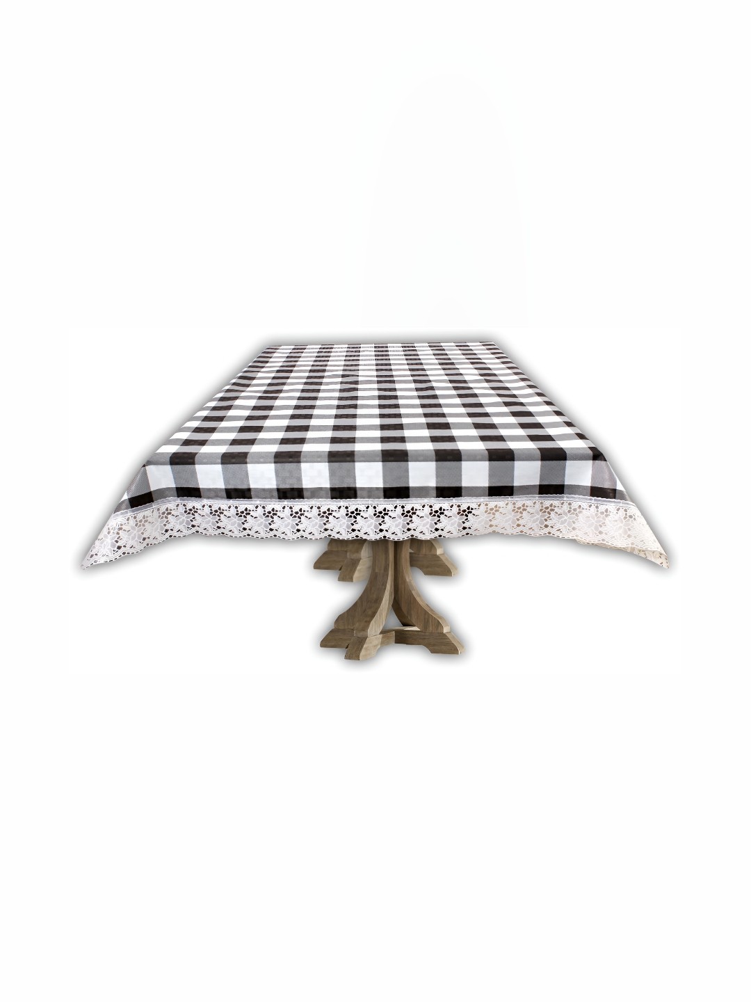 

Stylista Black & White Geometric Rectangle Waterproof 10-Seater Table Cover