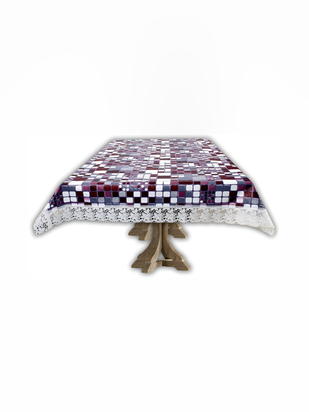 

Stylista Purple & White Geometric Waterproof 6 Seater Table Cover