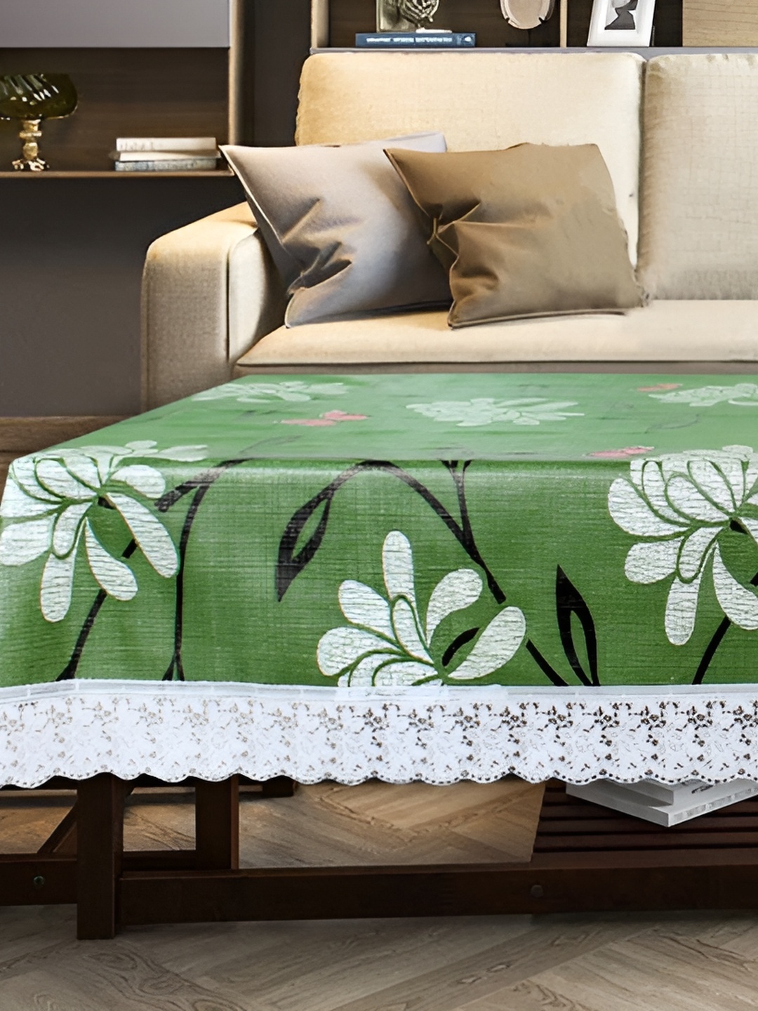

Stylista Green & White Floral Waterproof 2-Seater Table Cover