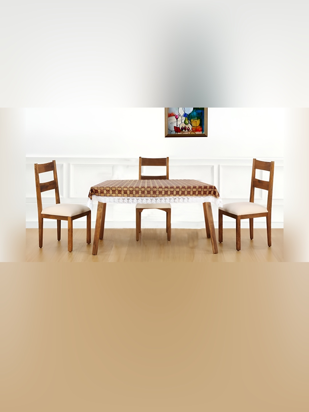 

Stylista Brown Waterproof Geometric Print 4 Seater Table Cover