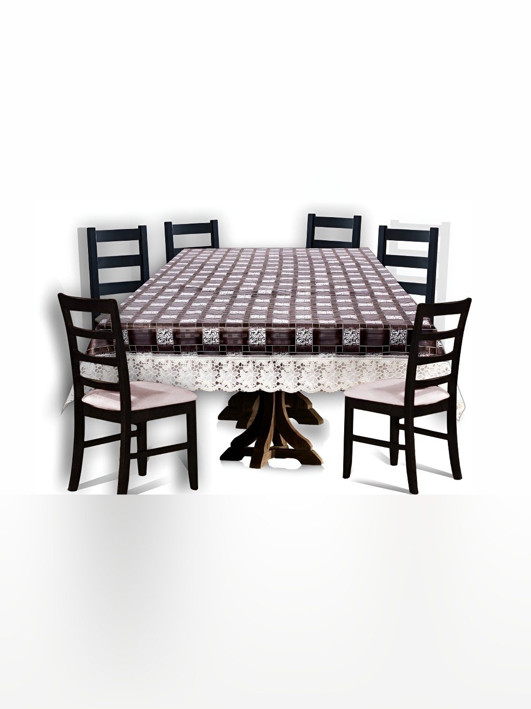 

Stylista Brown & White Printed 2.28 m x 1.52 m Waterproof Rectangle Table Cover