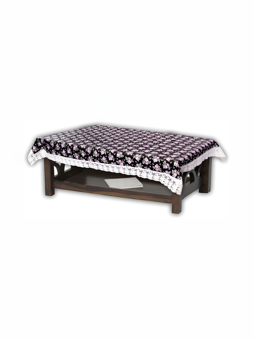 

Stylista Black & Pink Floral Printed 2 Seater Rectangular Table Cover