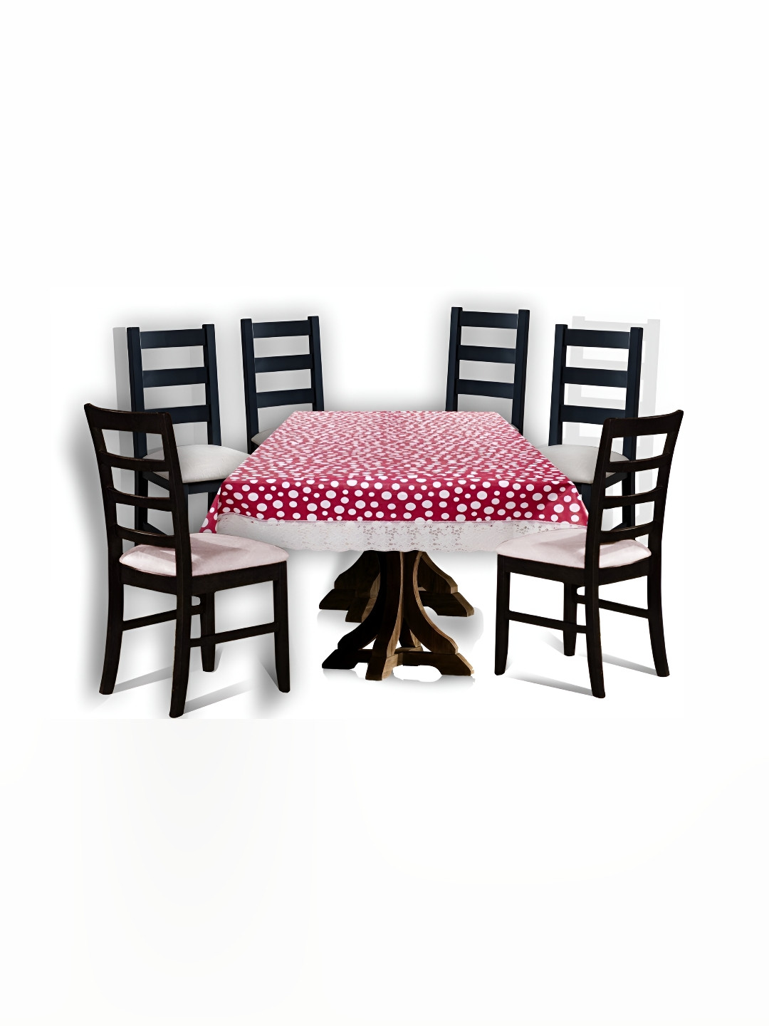 

Stylista Red Geometric Printed Waterproof 6-Seater Table Cover