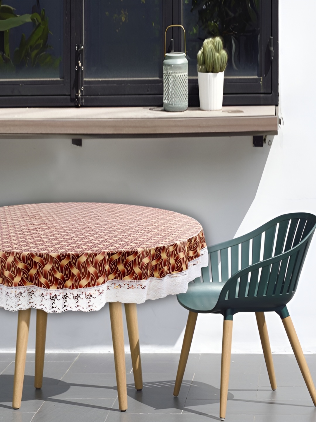 

Stylista Brown & Beige Abstract Waterproof Round 2 Seater Table Cover