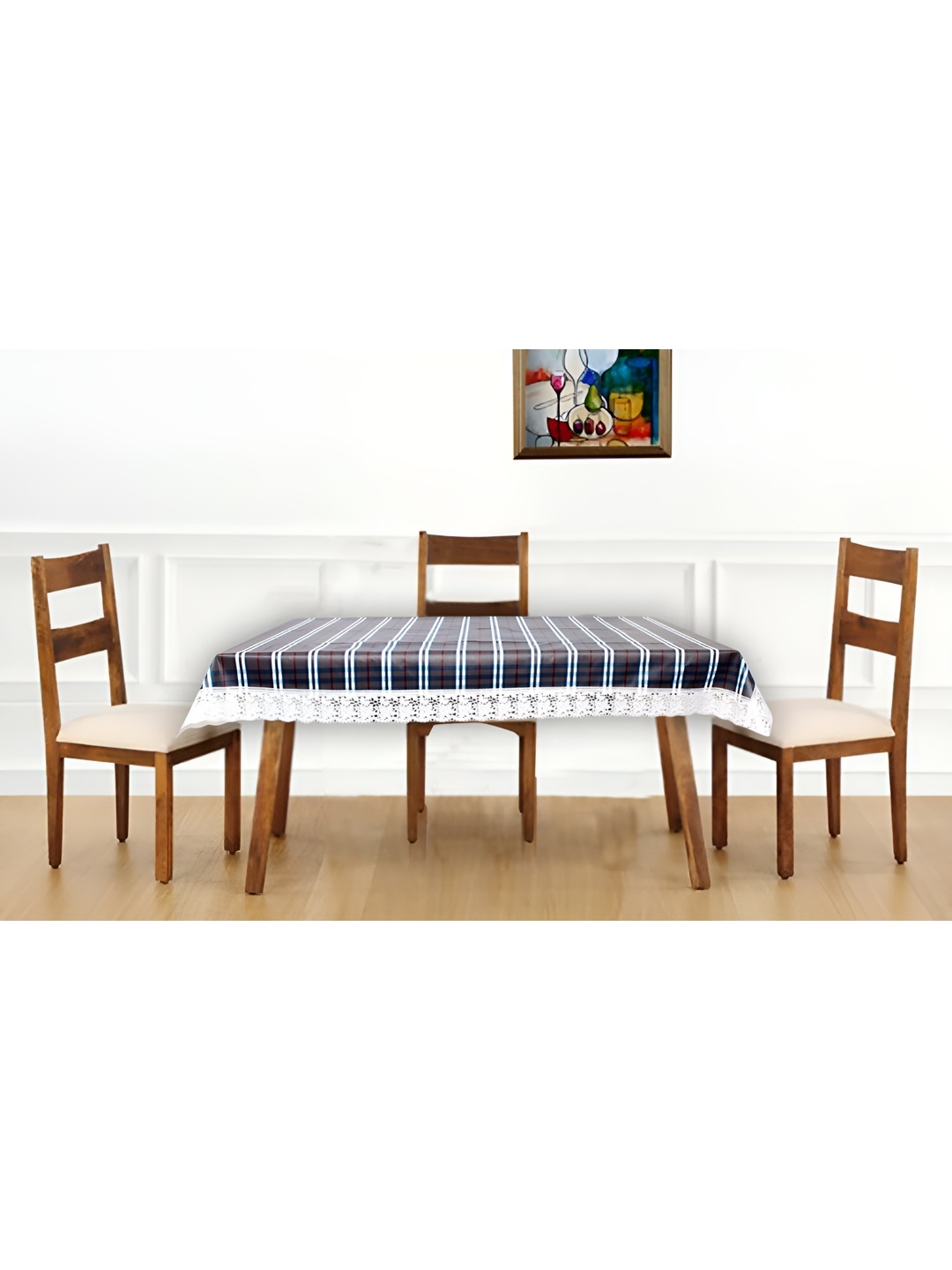 

Stylista Blue & White Geometric Waterproof Rectangle 4-Seater Table Cover