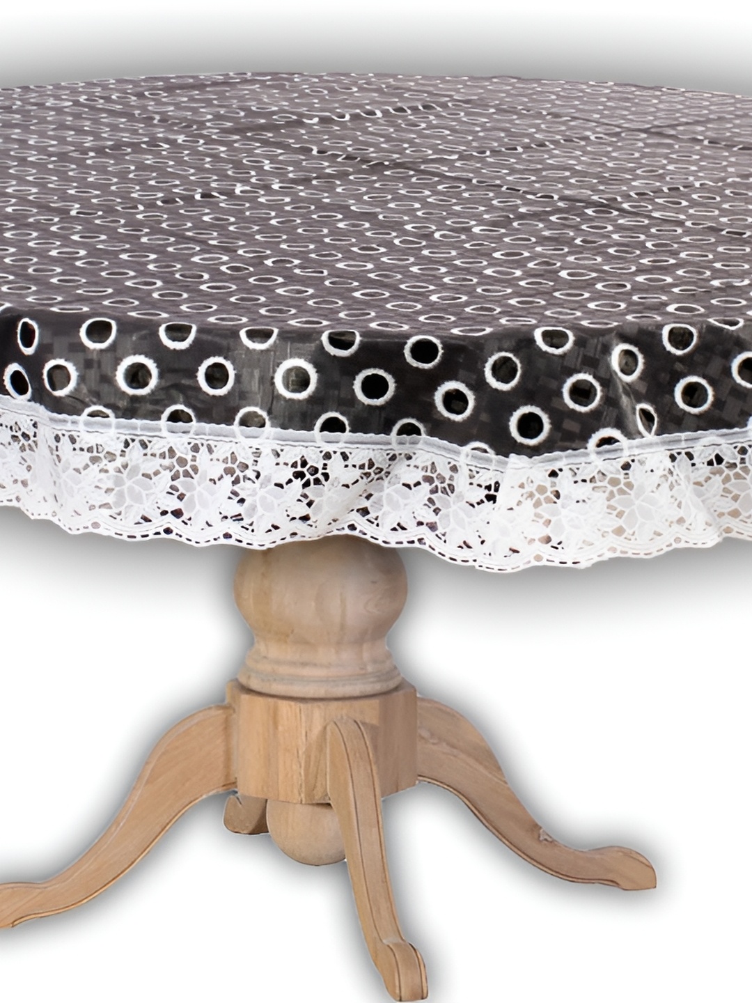 

Stylista Grey & White Printed Waterproof Round 4 Seater Table Cover