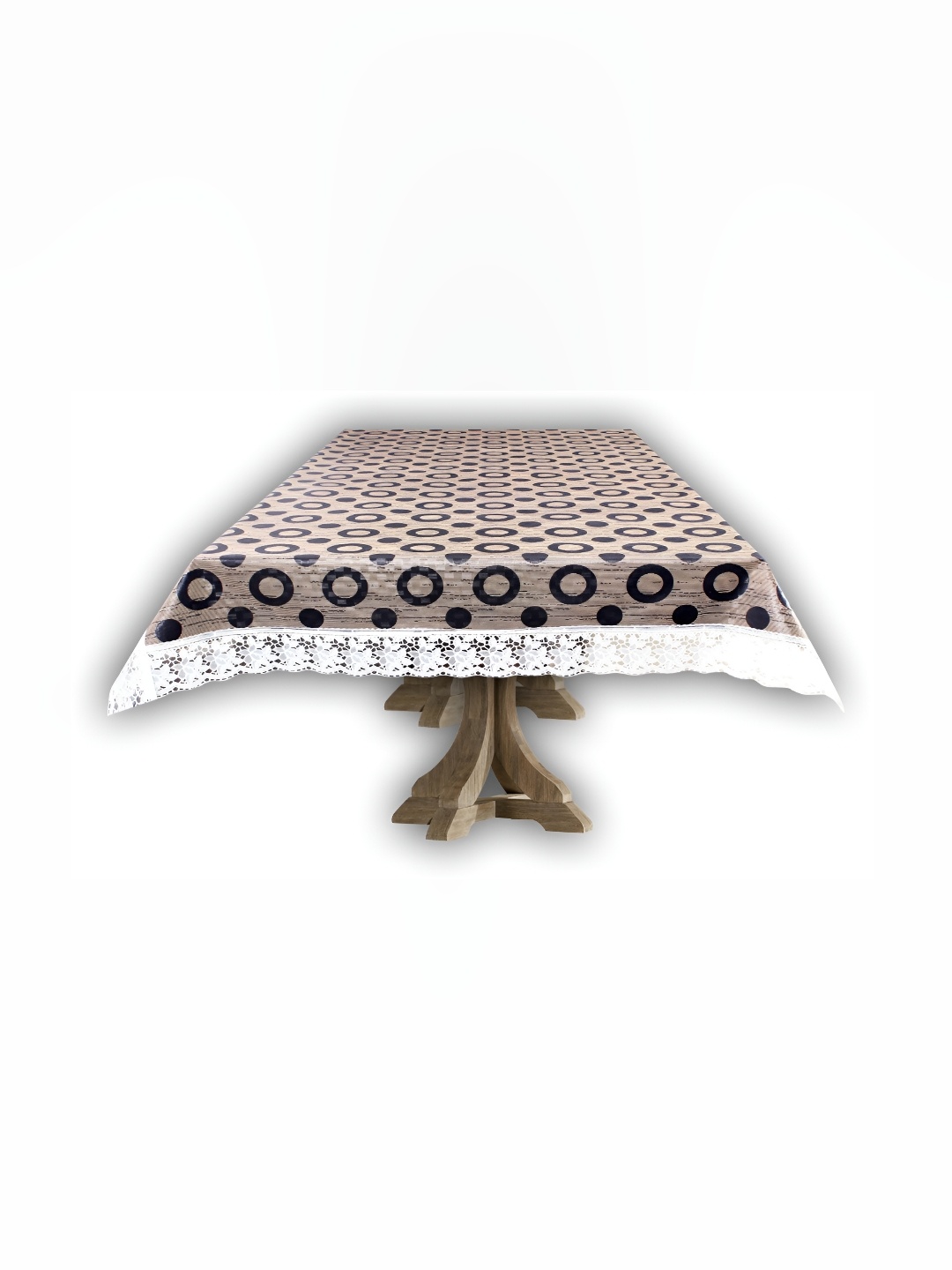 

Stylista Beige & Black Geometric Waterproof 10 Seater Table Cover