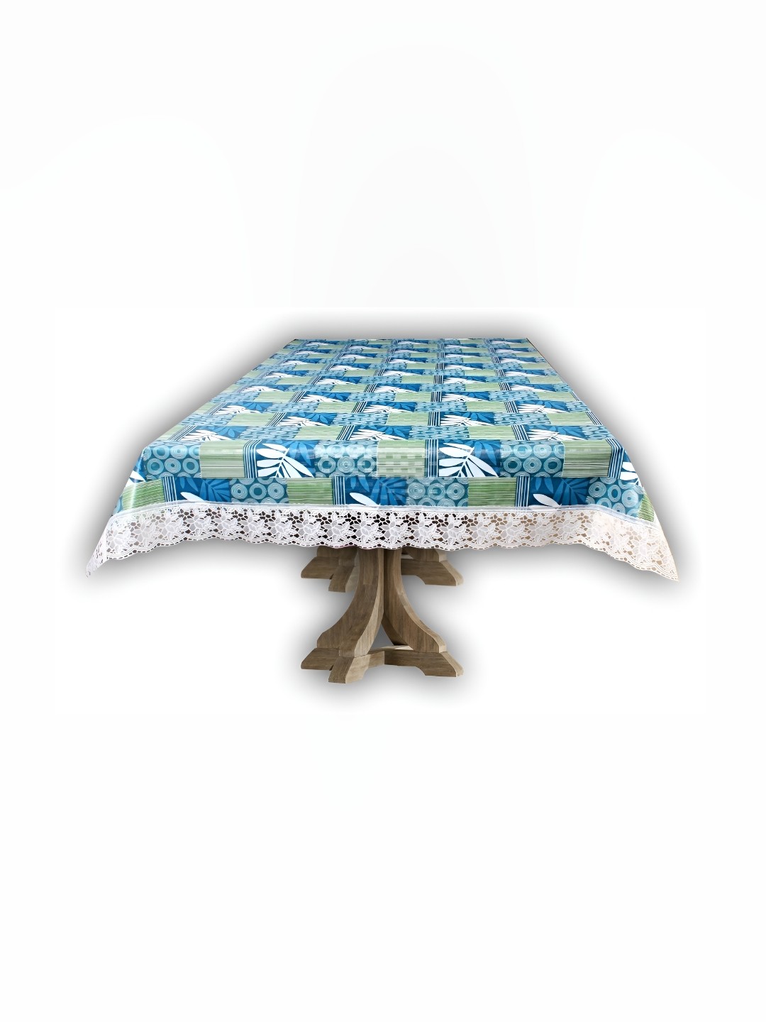 

Stylista Blue & White Floral Waterproof 12 Seater Table Cover