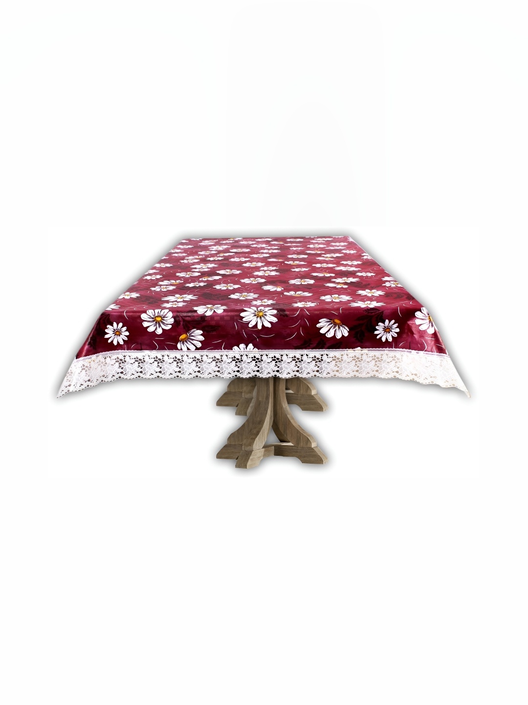 

Stylista Maroon Waterproof Floral Print 8 Seater Table Cover