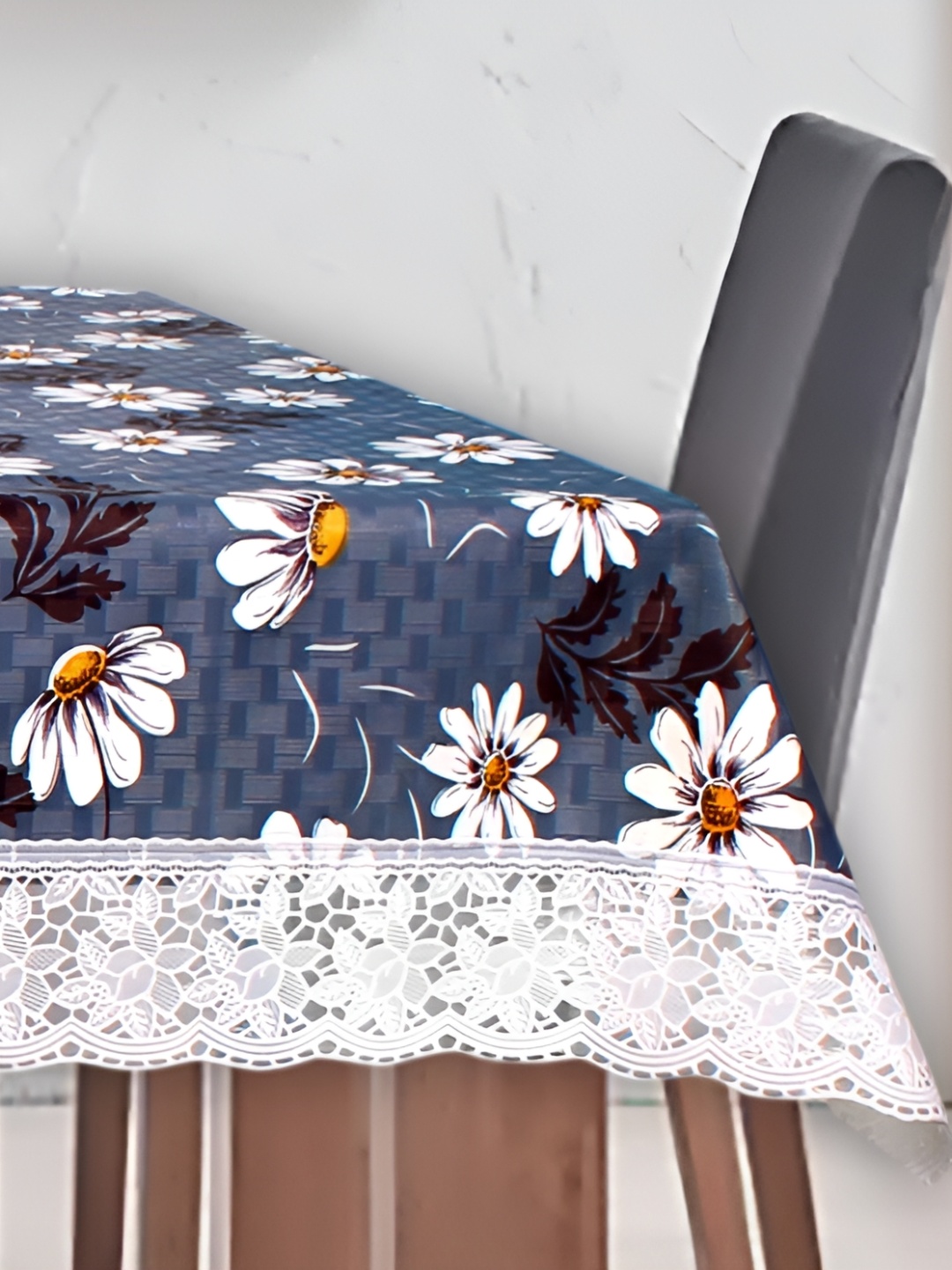 

Stylista Blue & White Floral Printed Waterproof Rectangle 8-Seater Table Cover