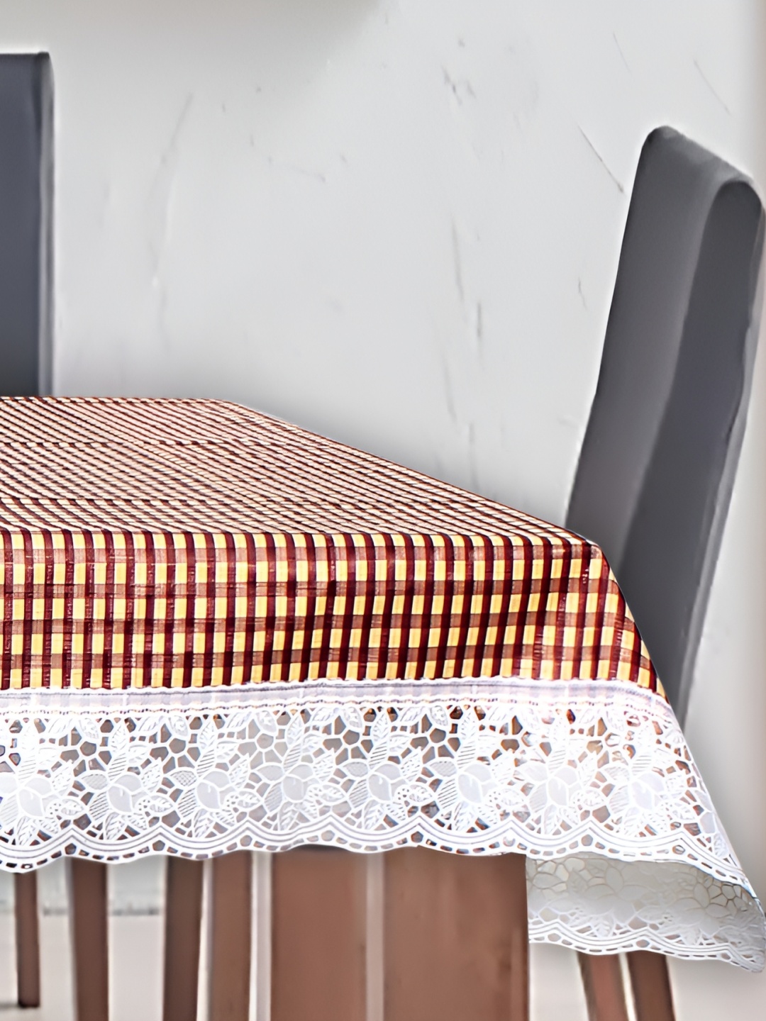 

Stylista Brown & Beige Striped Waterproof 10 Seater Table Cover