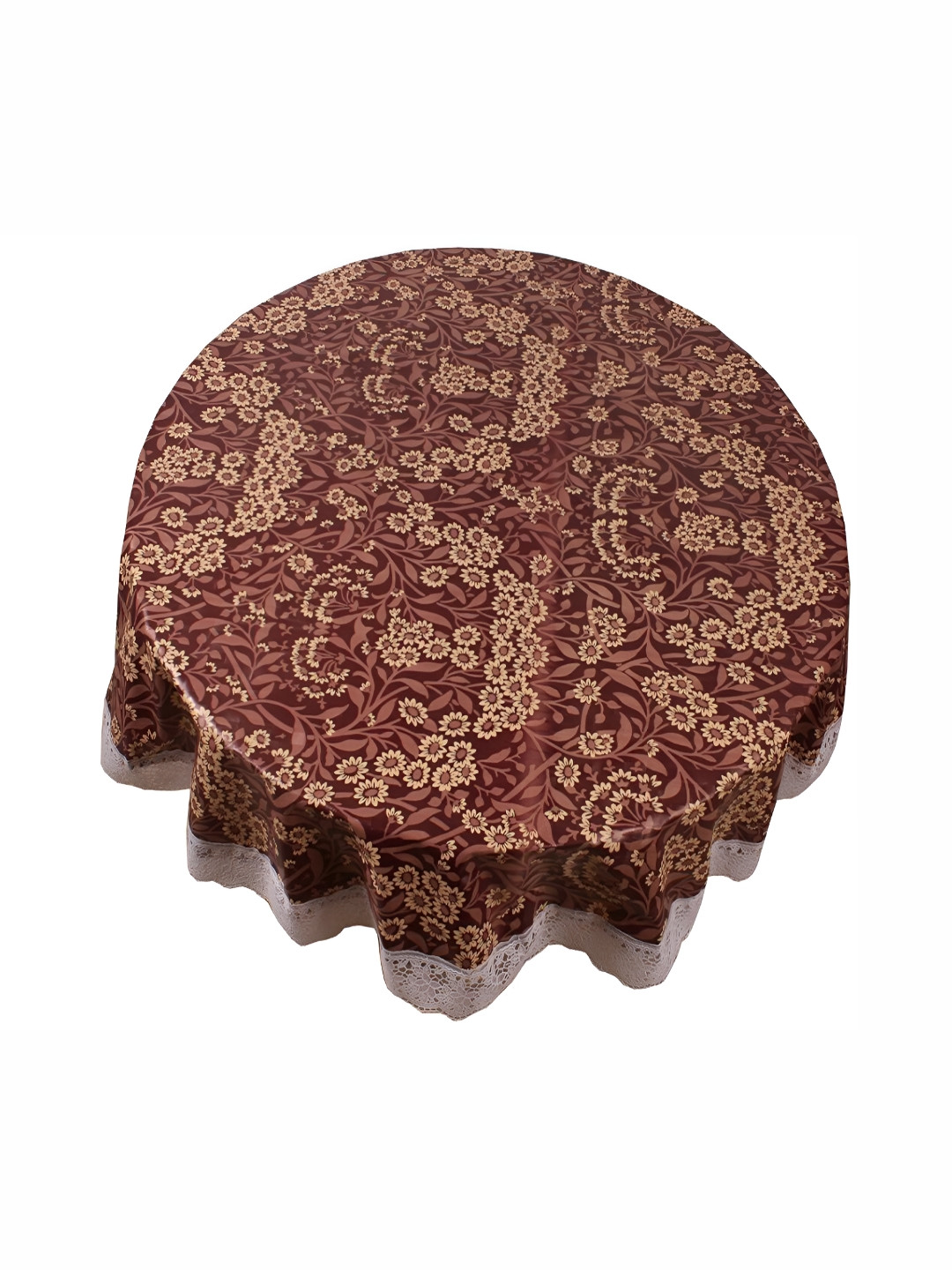 

Stylista Brown & Peach Floral Waterproof Round 4 Seater Table Cover