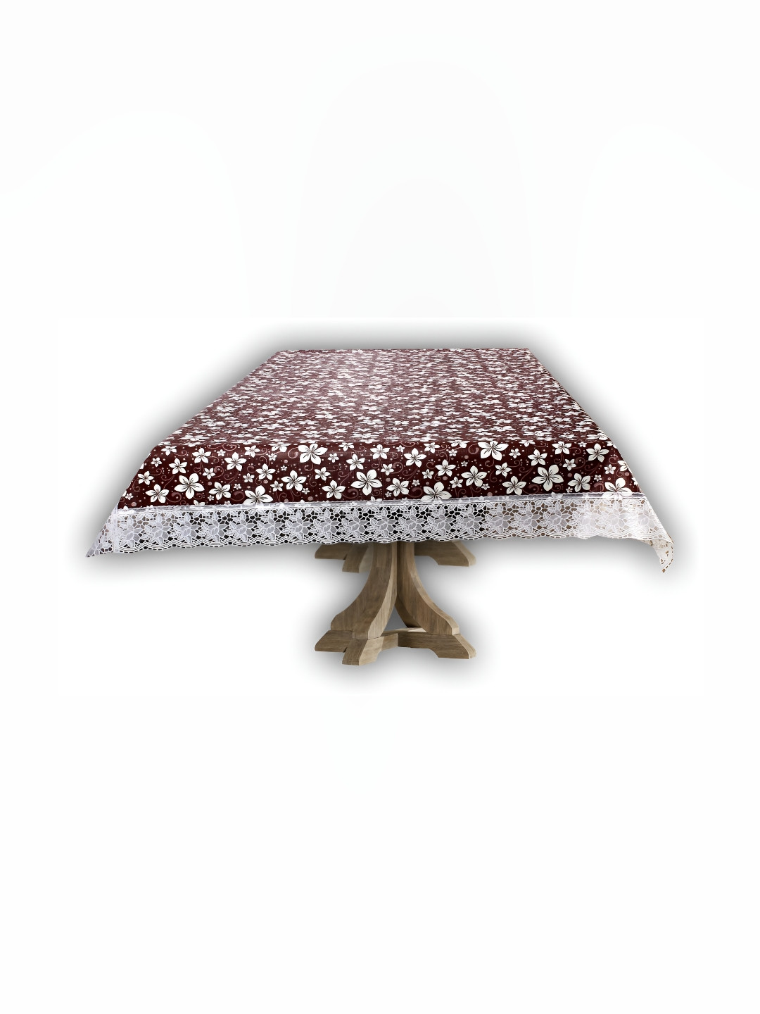 

Stylista Brown & White Floral Waterproof 12 Seater Table Cover