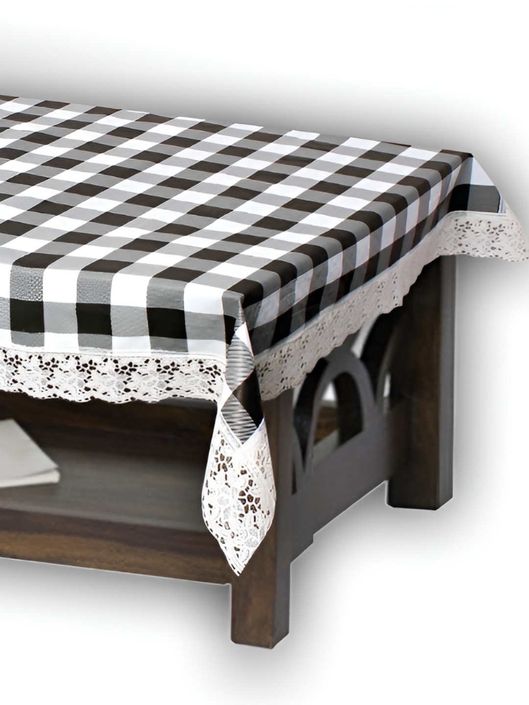 

Stylista Black & White Checked Waterproof 2 Seater Table Cover