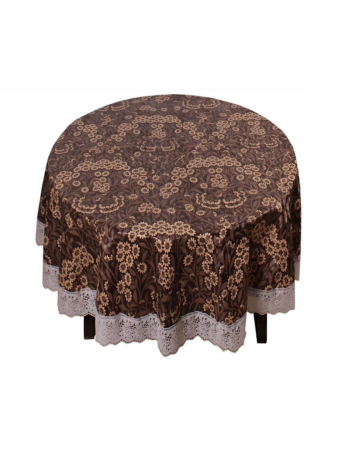 

Stylista Brown & Beige Printed Waterproof Round 6-Seater Table Cover