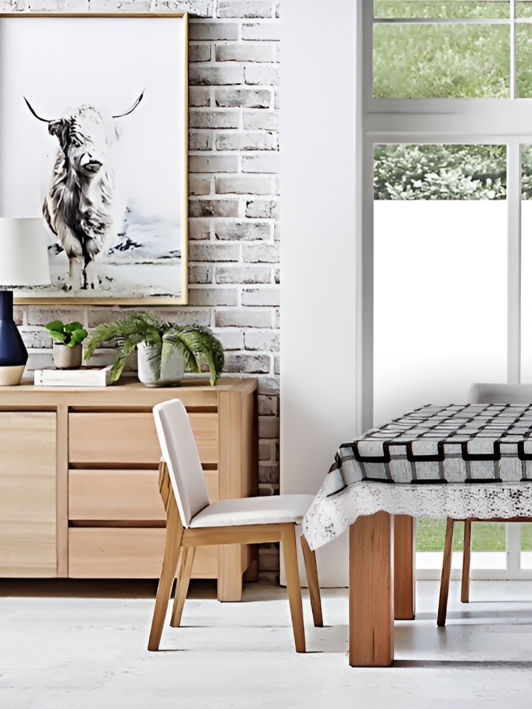 

Stylista Grey & Black Geometric Waterproof 8 Seater Table Cover