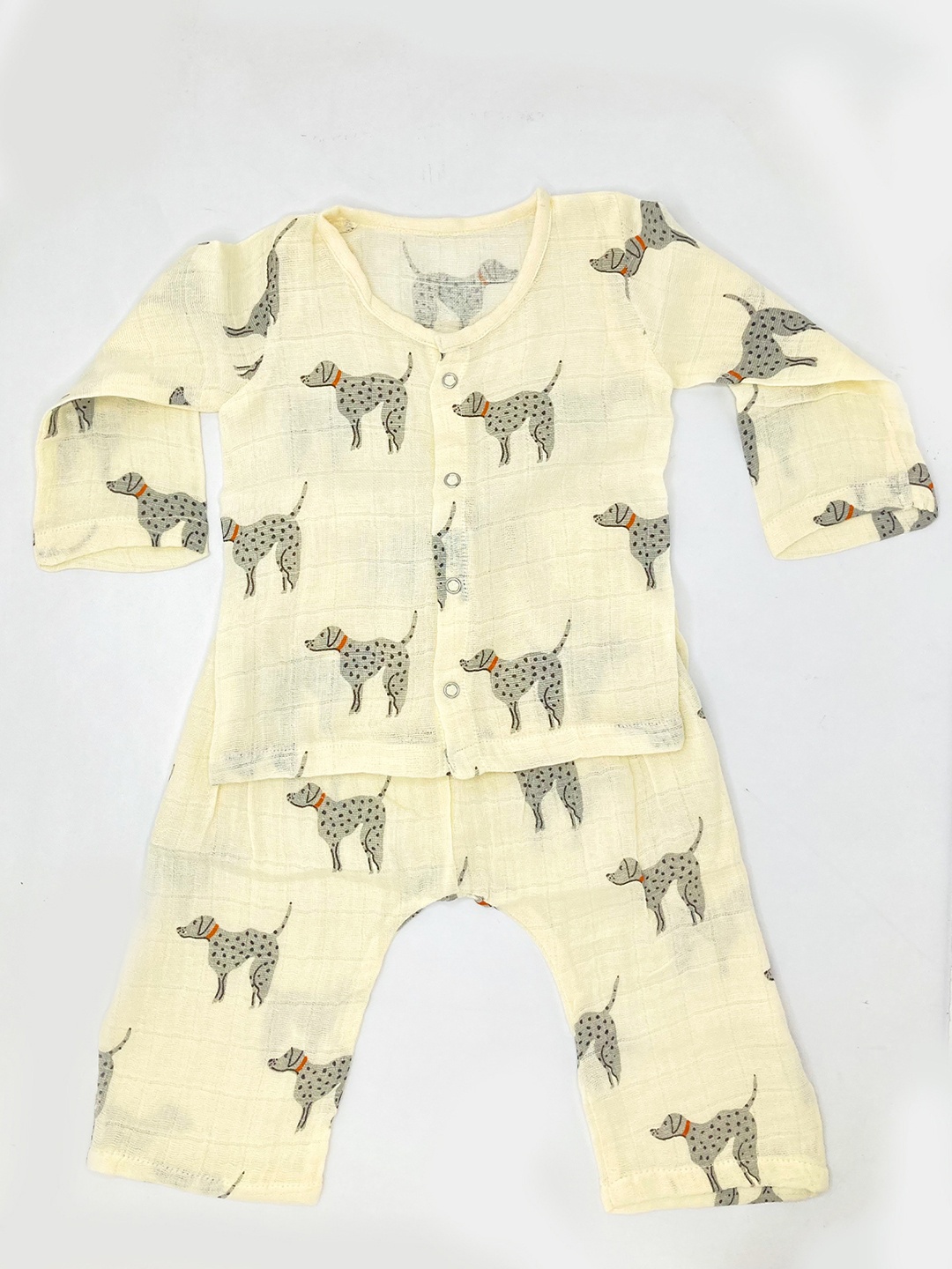 

BAESD Printed Shirt & Trousers Clothing Set, Cream
