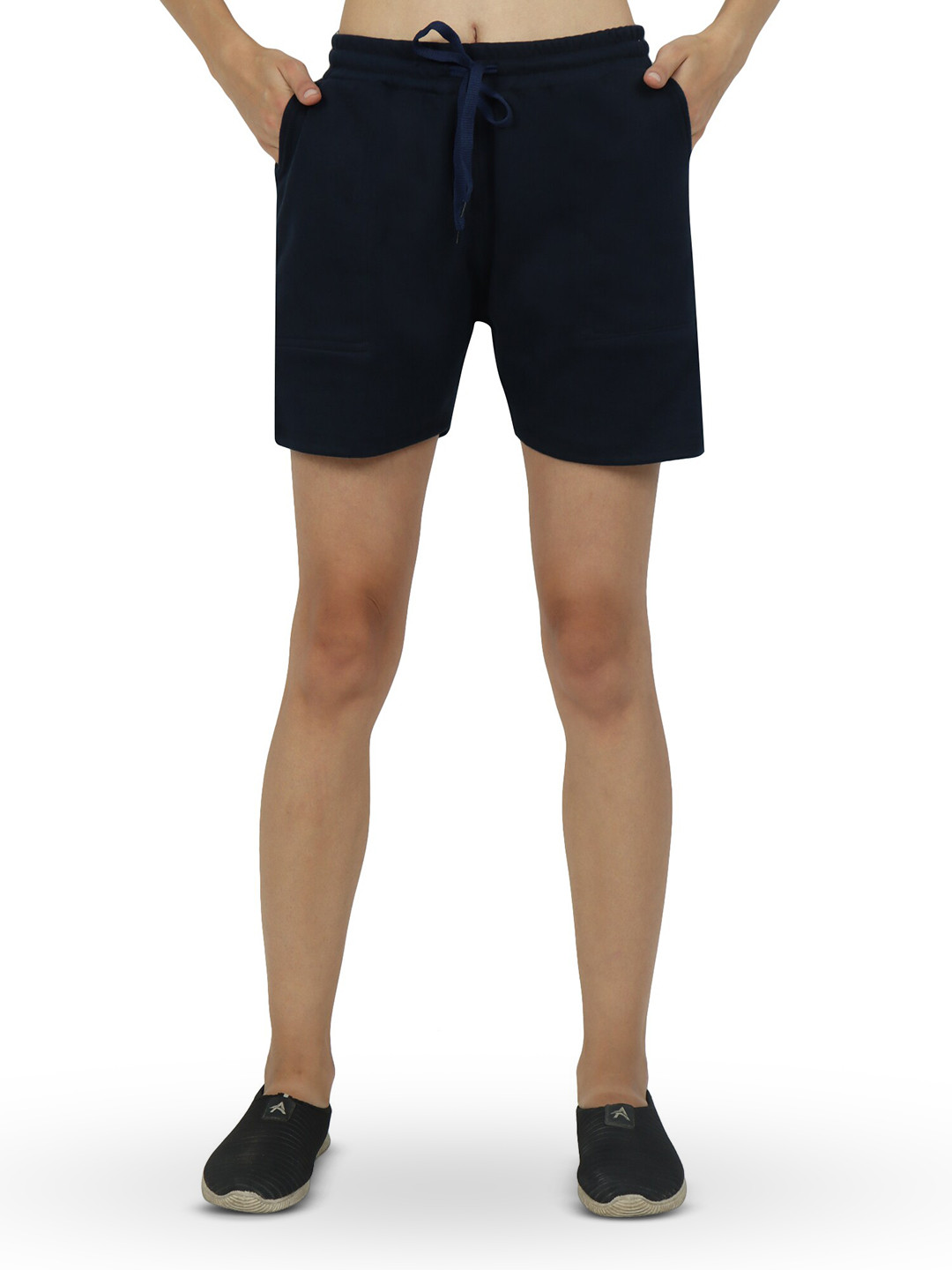 

BAESD Girls Cotton Running Shorts, Navy blue