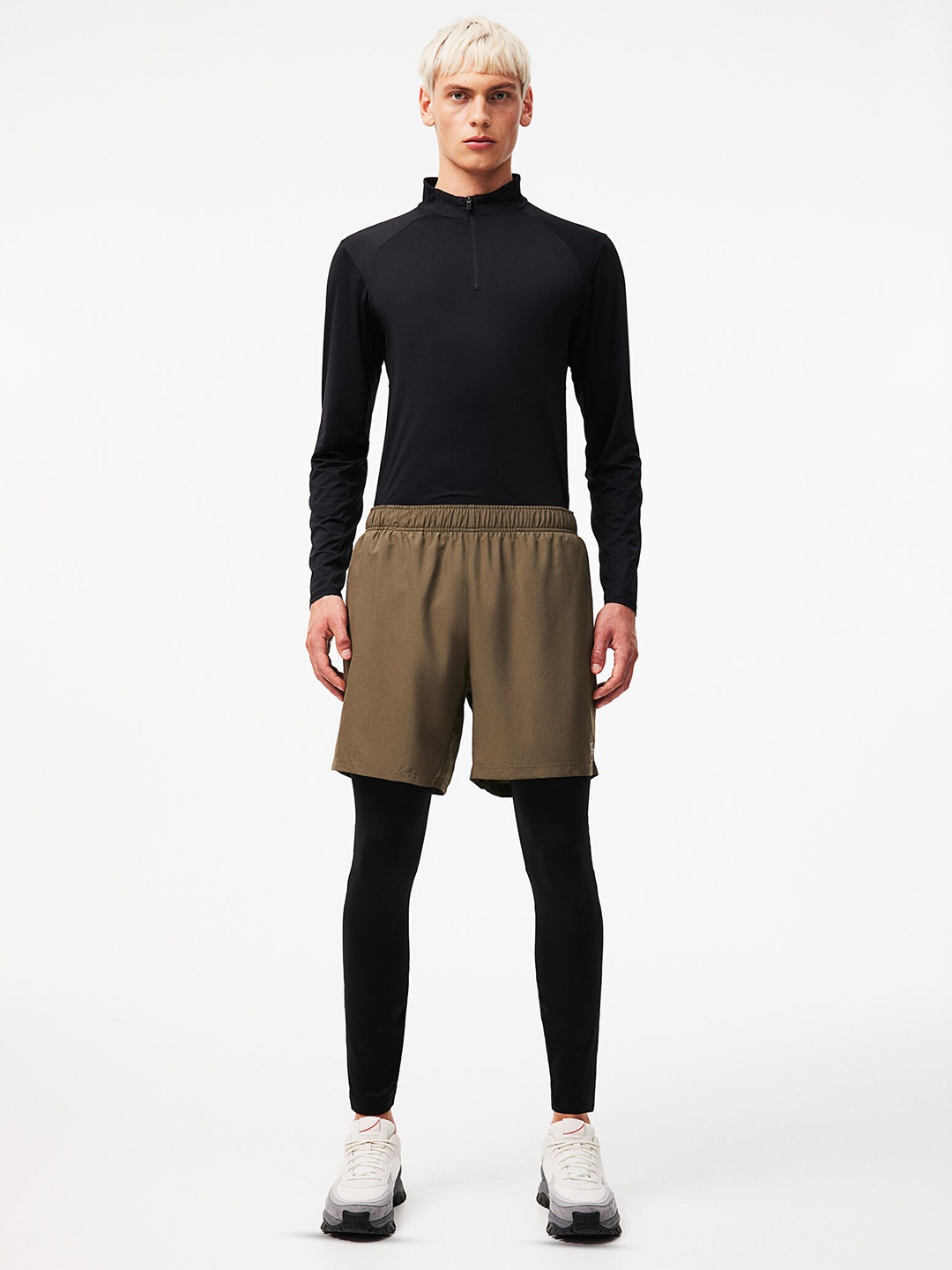 

H&M Men Drymove Woven Sports Shorts With Pockets, Olive