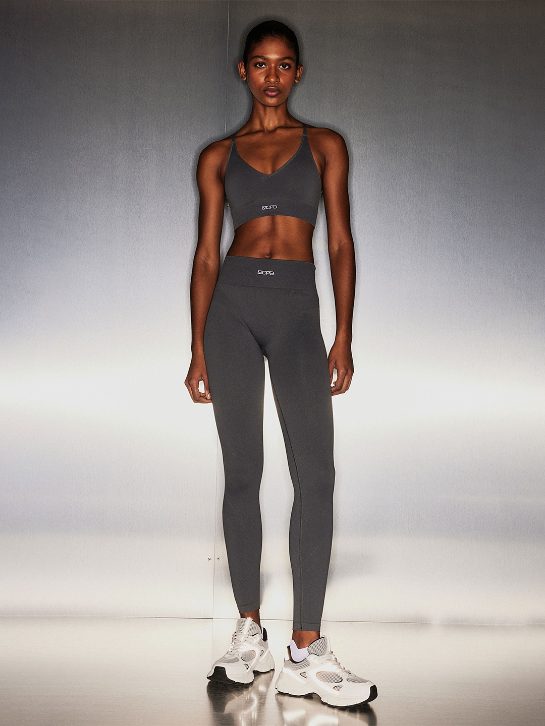 

H&M Drymove Seamless Light Support Sports Bra, Grey