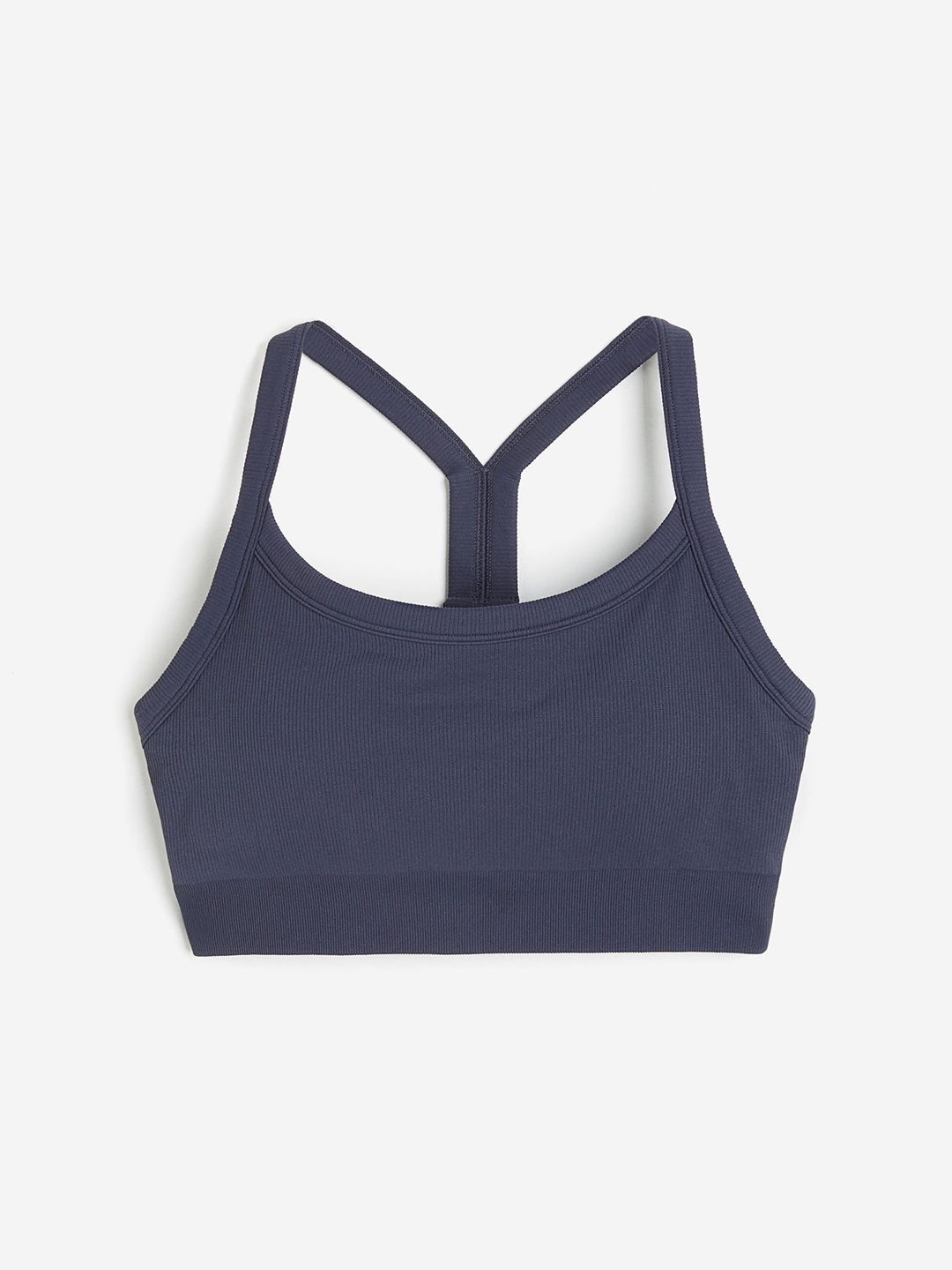 

H&M Women Drymove Seamless Medium Support Sports Bra, Navy blue