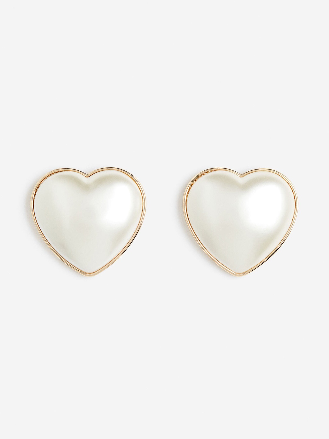 

H&M Heart-Shaped Earrings, White