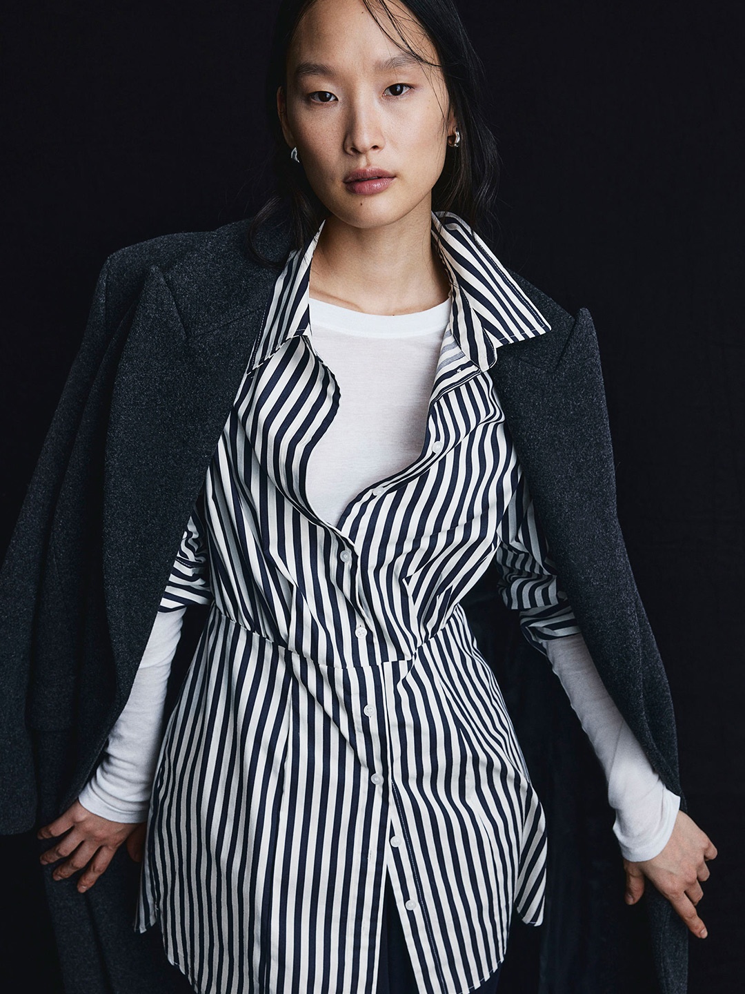 

H&M Cotton Shirt Dress, Blue