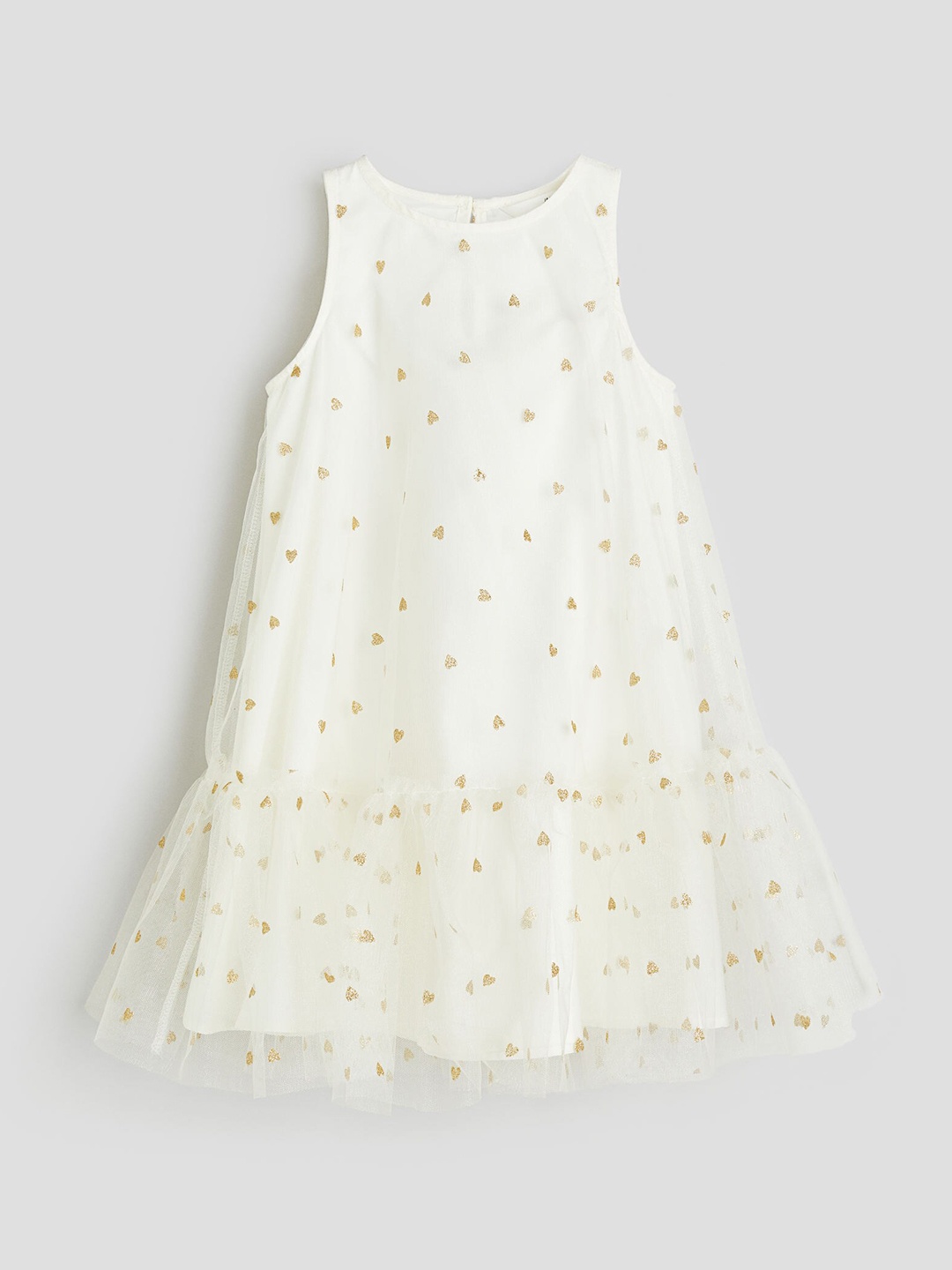 

H&M Girls Patterned Tulle Dress, White