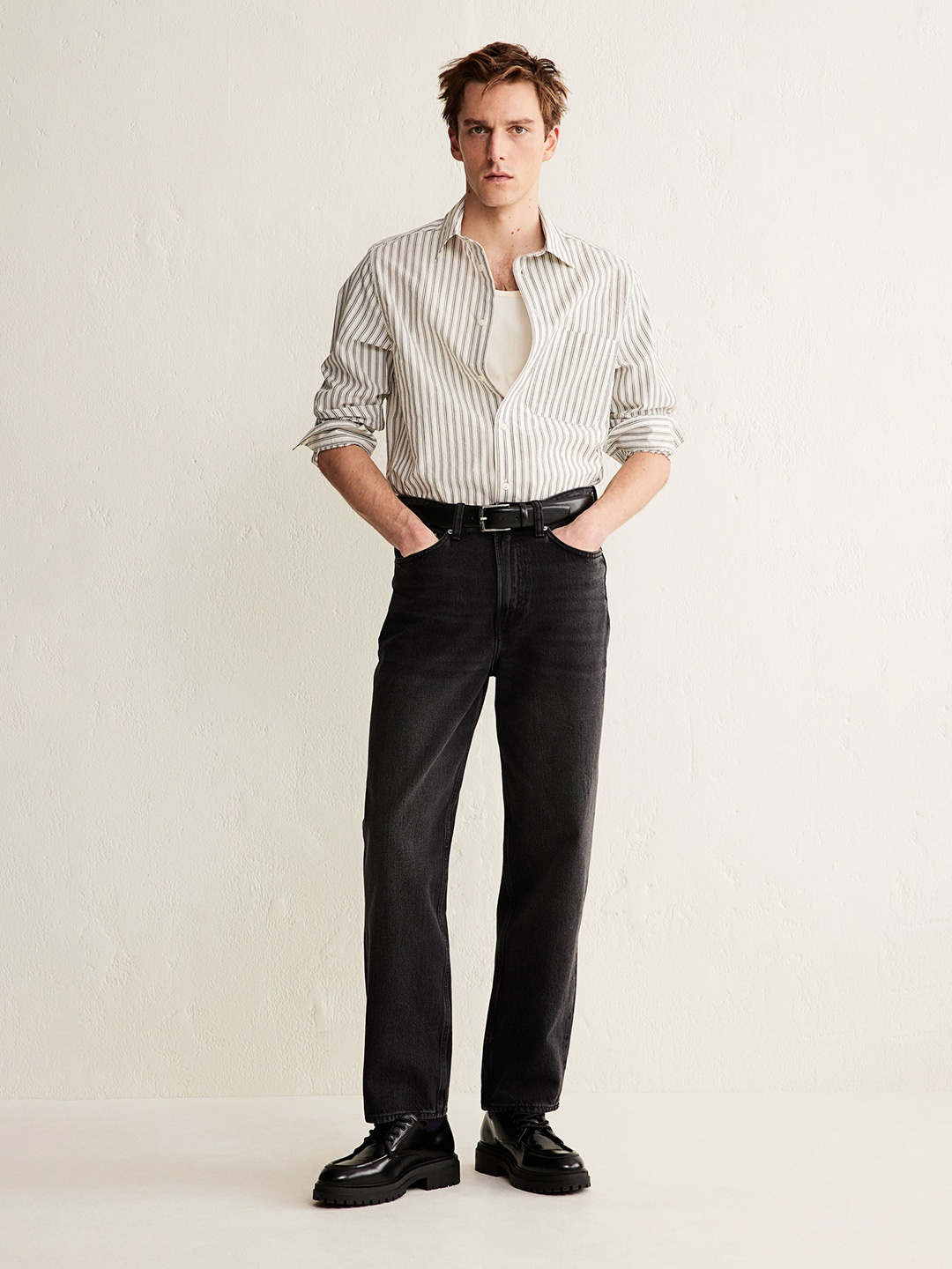 

H&M Pure Cotton Regular Fit Shirt, White