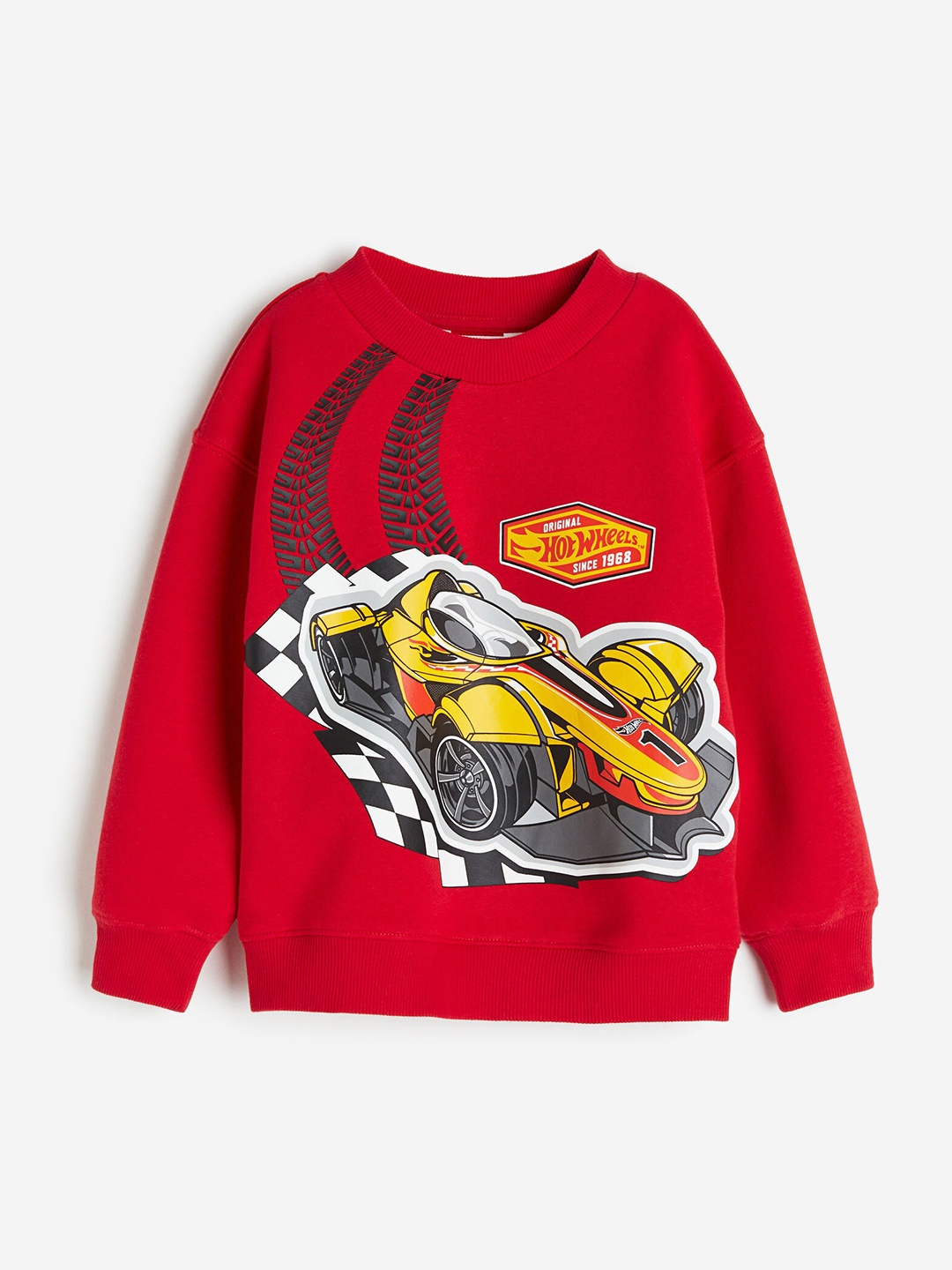 

H&M Oversized Printed Sweatshirt, Red