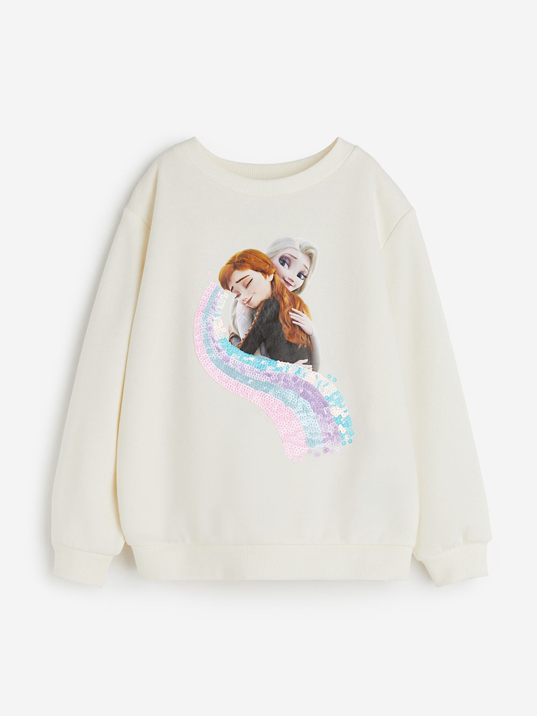 

H&M Girls Printed Sweatshirt, White