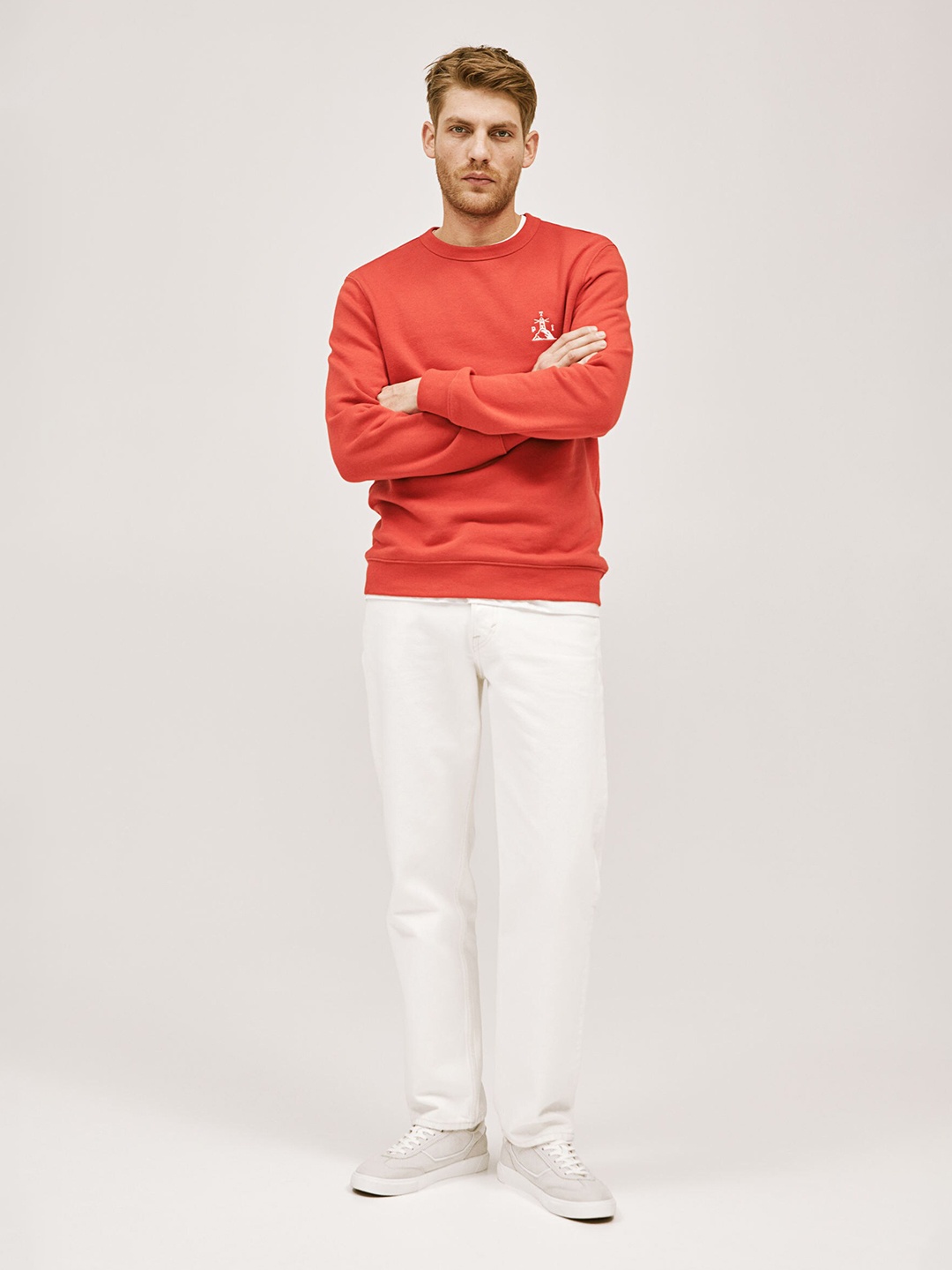 

H&M Pure Cotton Regular Fit Sweatshirt, Red