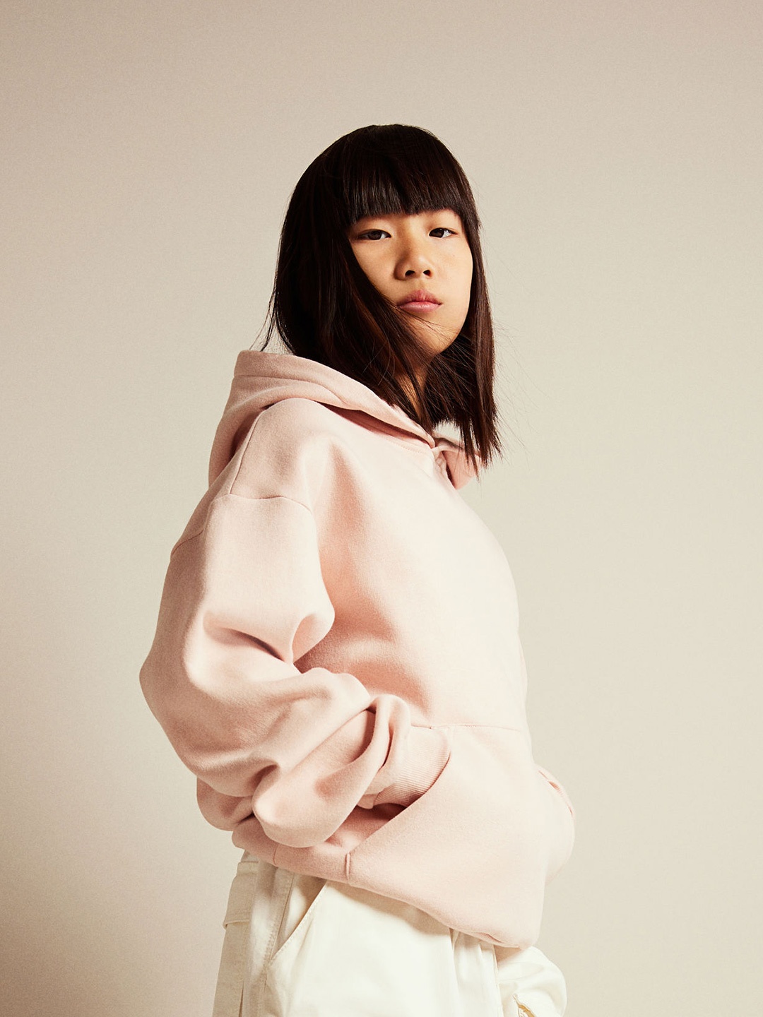 

H&M Girls Oversized Hoodie, Peach