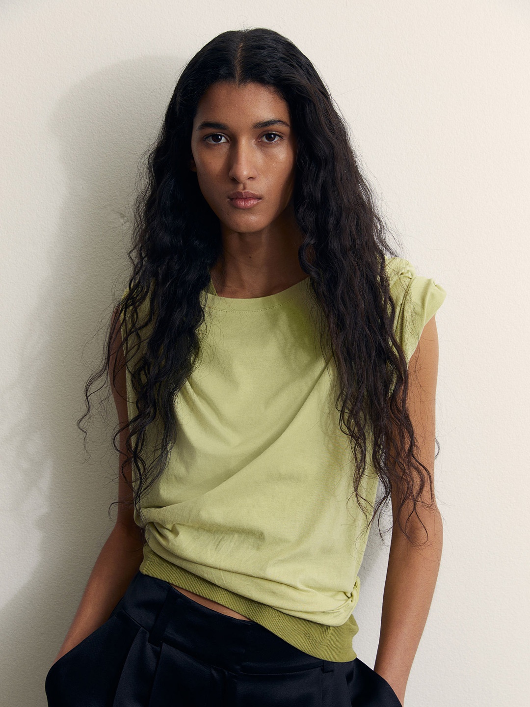 

H&M Cotton T-shirt, Green
