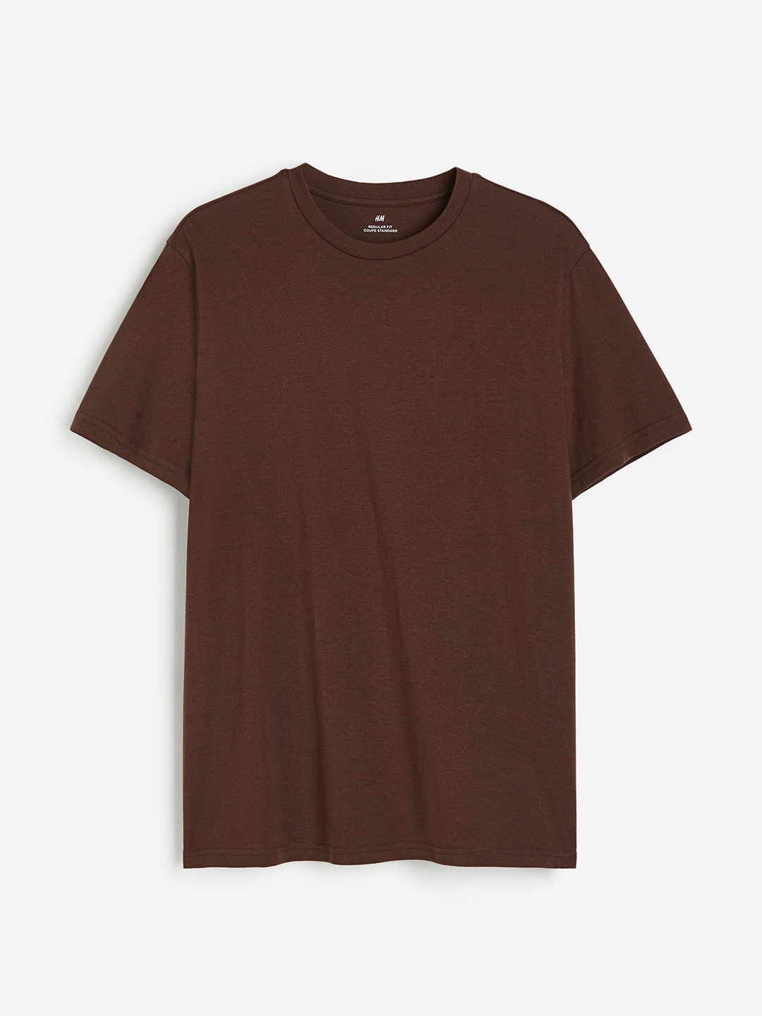 

H&M Pure Cotton Regular Fit T-Shirt, Brown