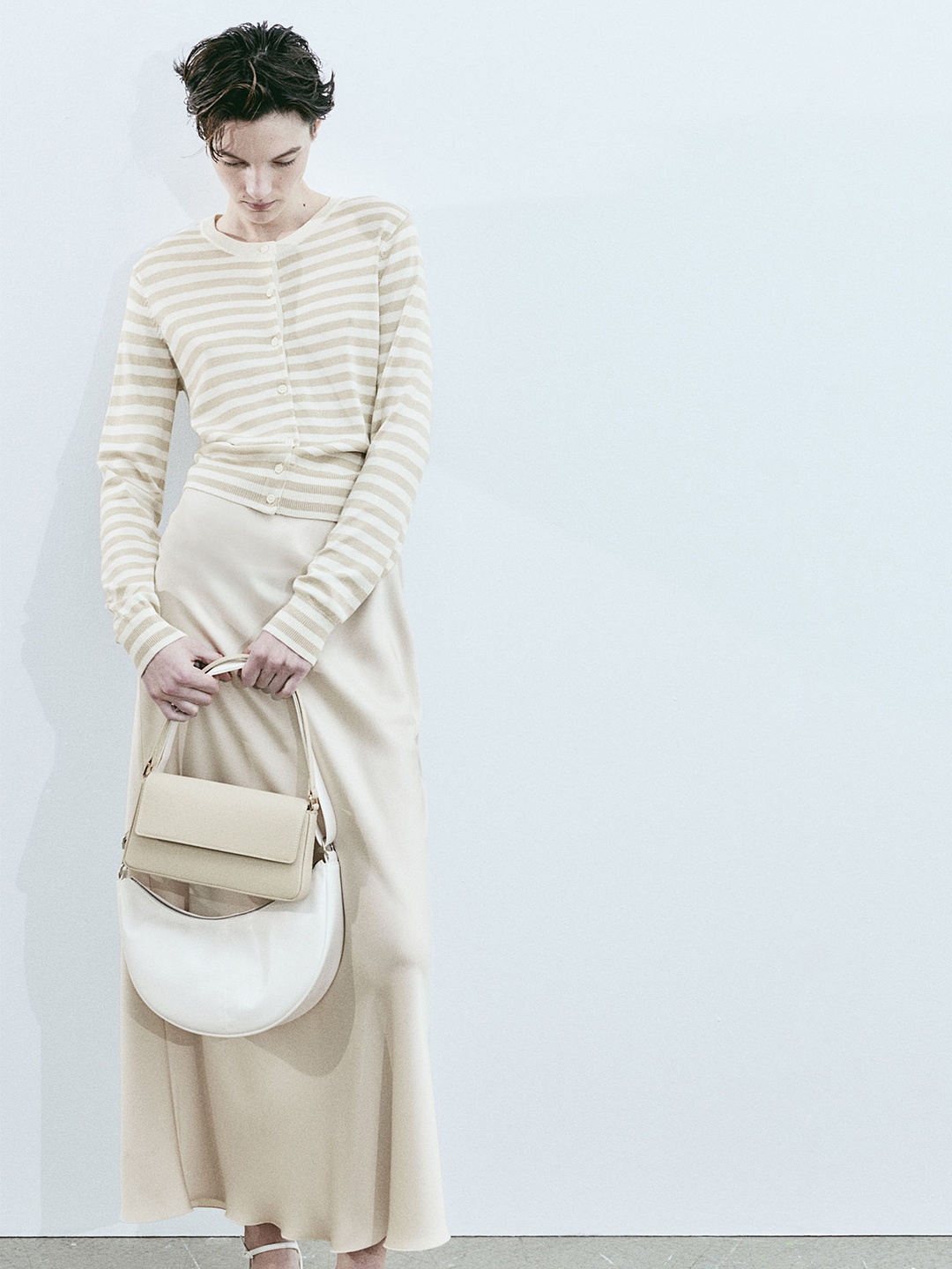 

H&M Fine Knit Cardigan, Beige