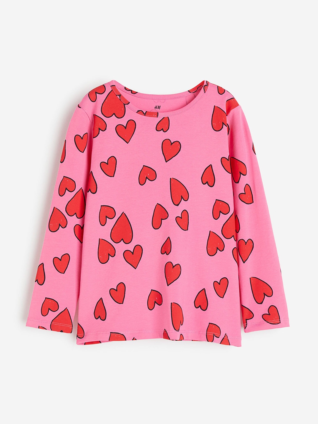 

H&M Girls Printed Jersey Top, Pink