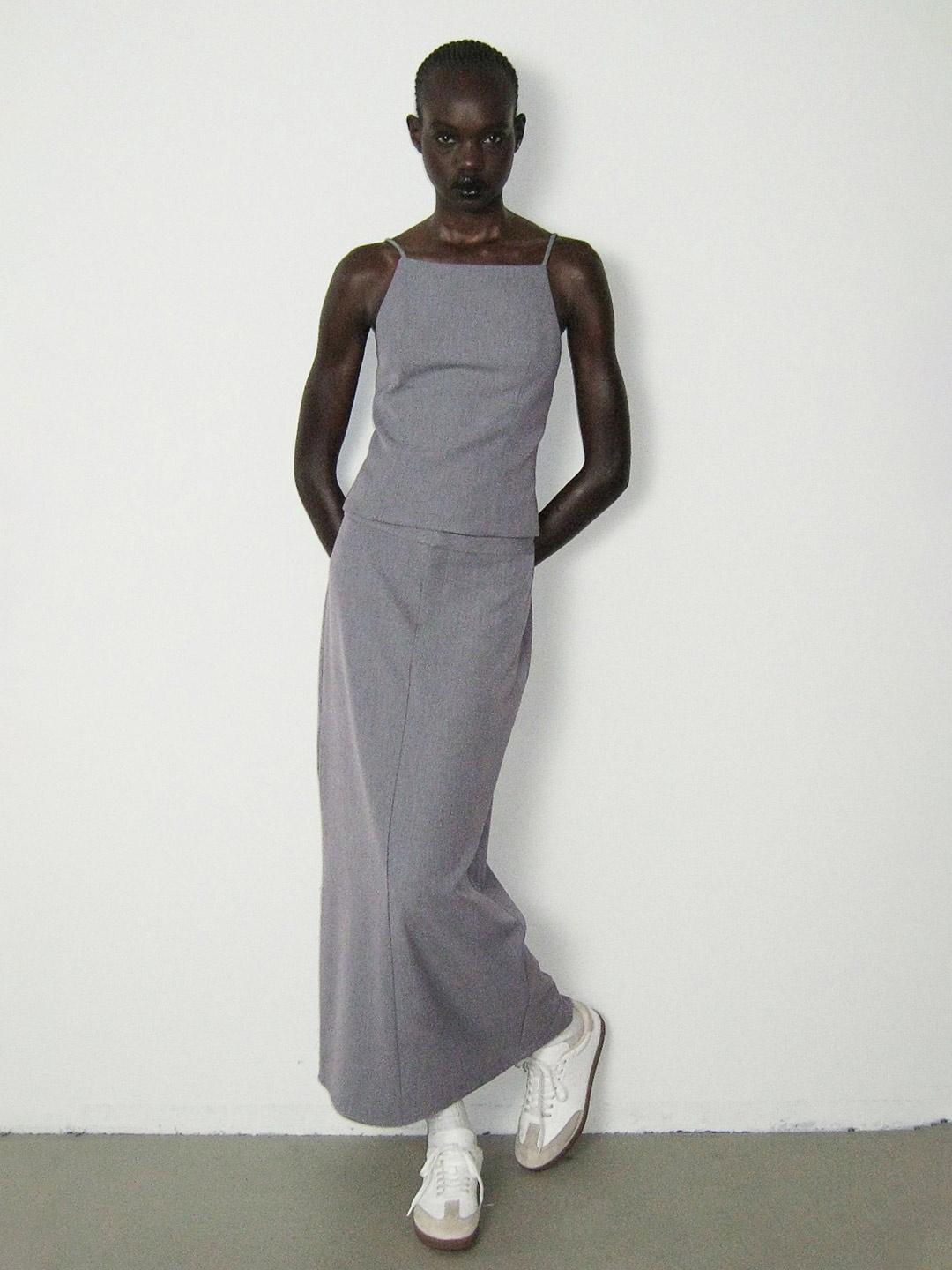 

H&M Open-Backed Strappy Top, Grey