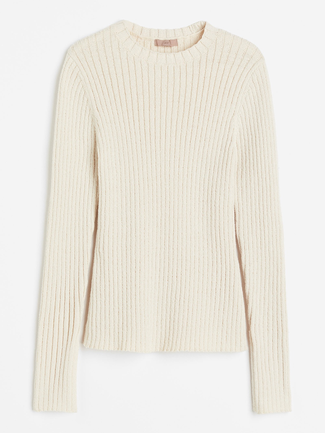 

H&M Women Rib-Knit Top, Beige