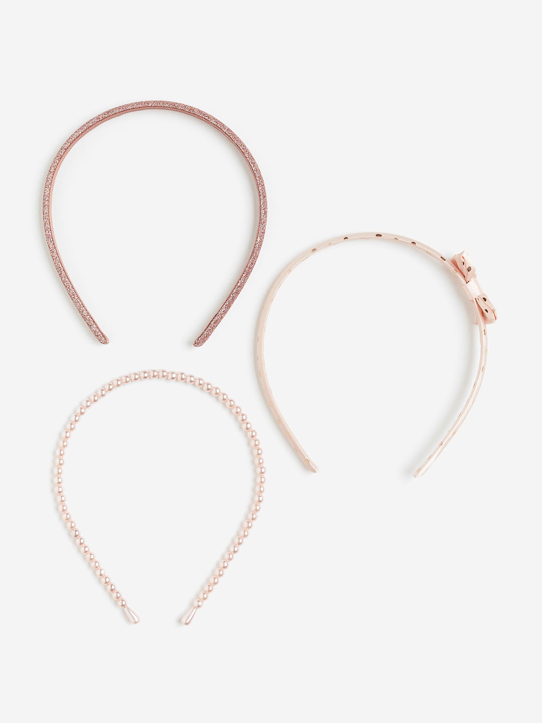 

H&M Girls 3-Pack Alice Bands, Pink