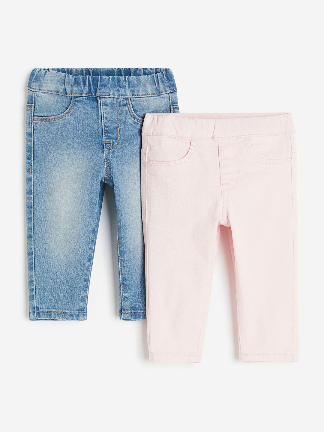 

H&M Girls 2-Pack Treggings, Blue