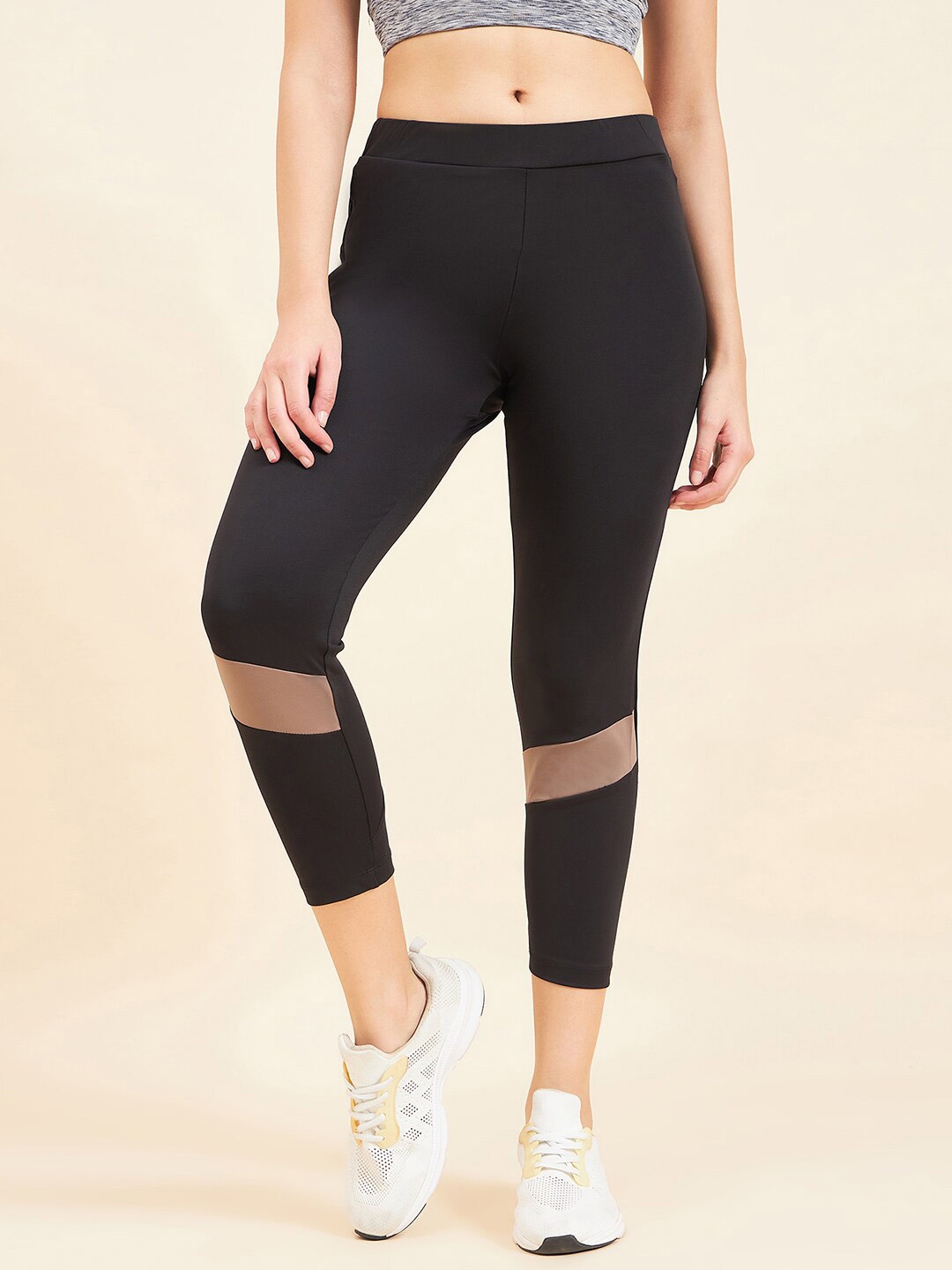

Sweet Dreams Black Ankle Length Sports Tights