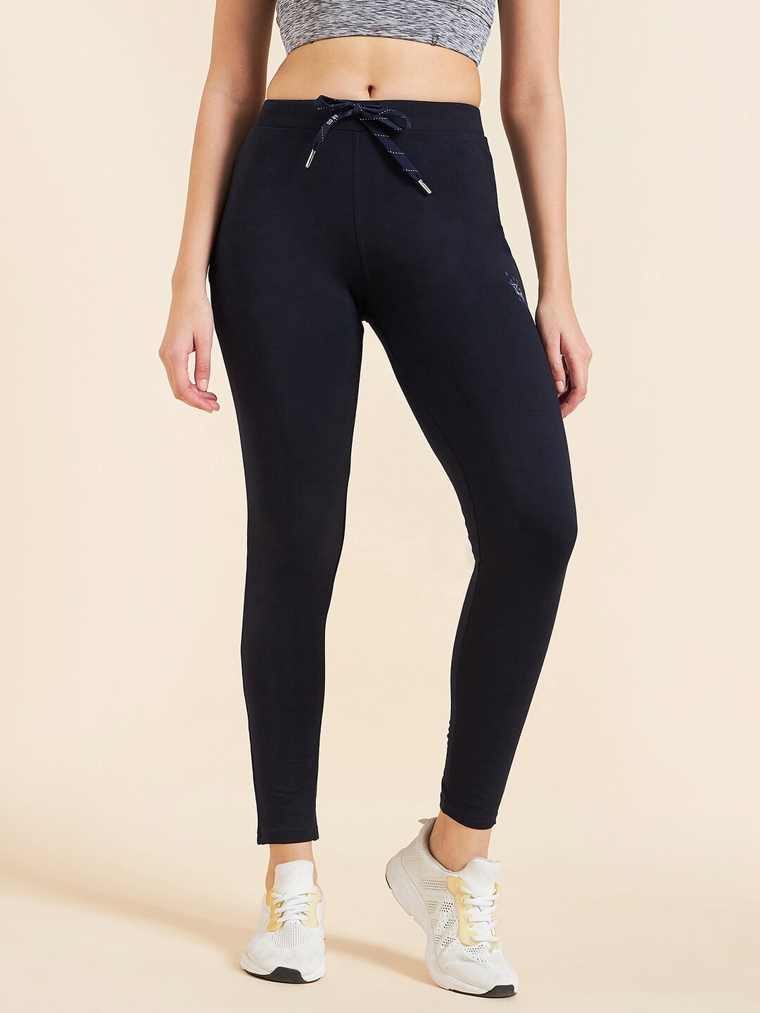 

Sweet Dreams Navy Blue Ankle Length Sports Tights