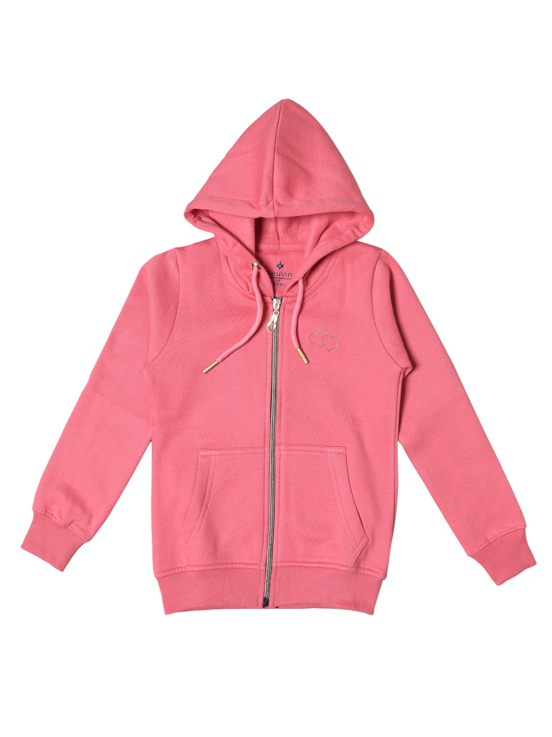 

BAESD Girls Hooded Long Sleeves Fleece Front-Open Sweatshirt, Pink