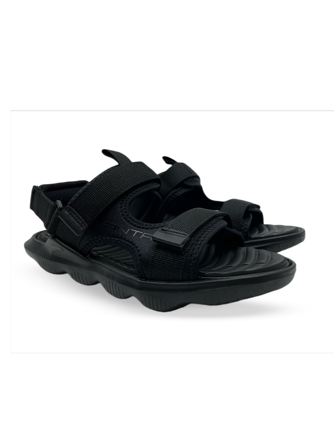 

Anta Men Textured Sports Sandals, Black