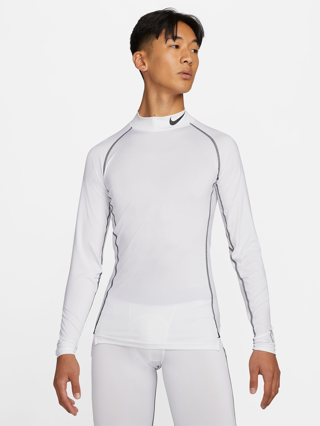 

Nike Pro Dri-FIT Tight-Fit Long-Sleeves T-shirt, White