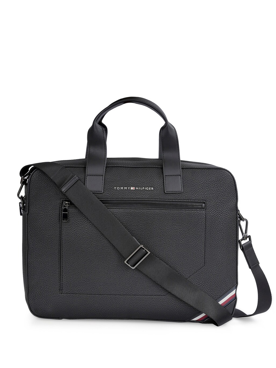 

Tommy Hilfiger Men Textured Laptop Bag, Black